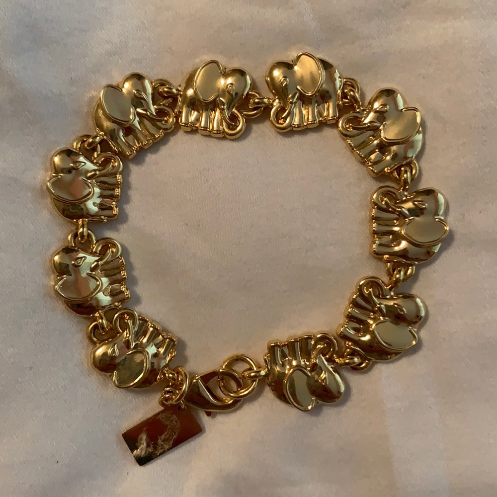 Gold Lily Pulitzer elephant bracelet